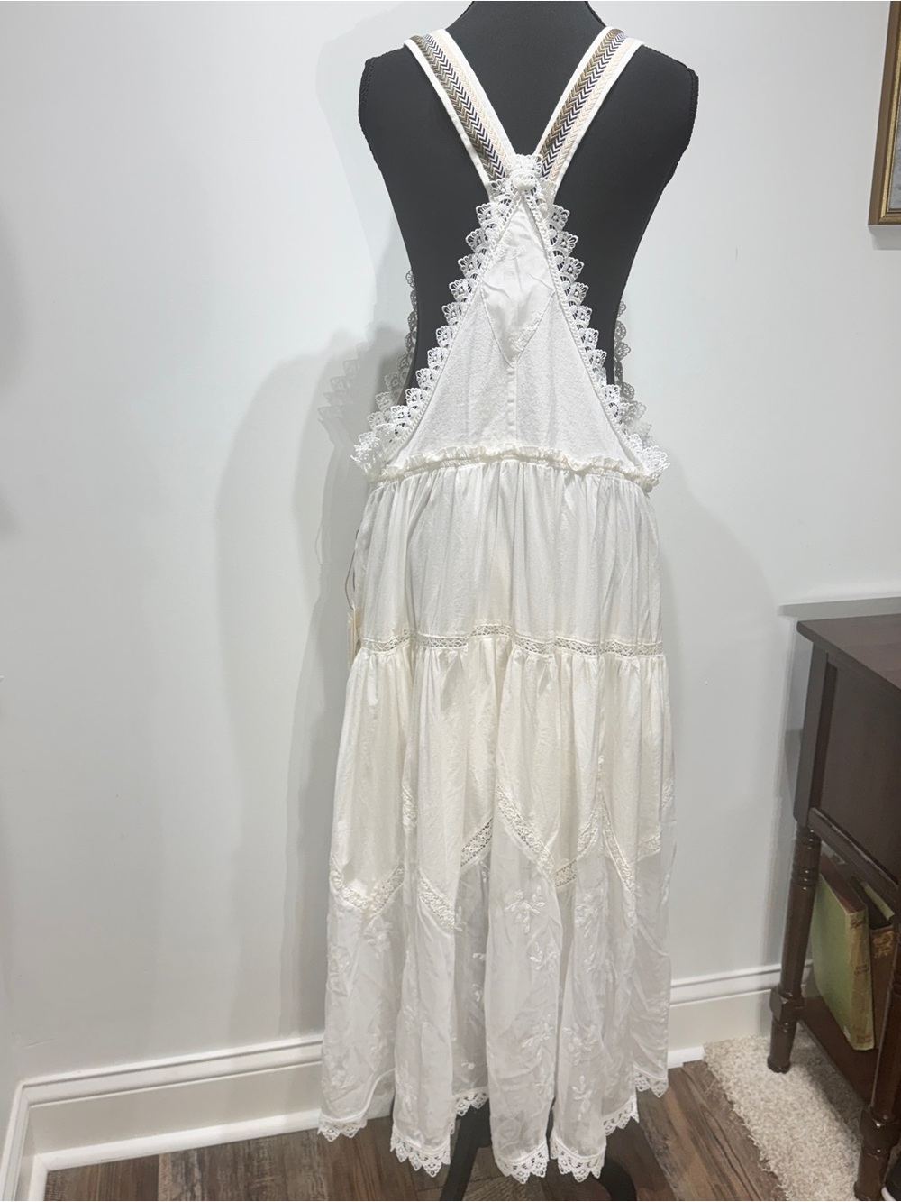 Blue Velvet NWT White Lace Overall Maxi Dress Medium - Picture 7 of 16